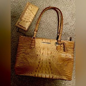 Gold Brahmin with matching wallet